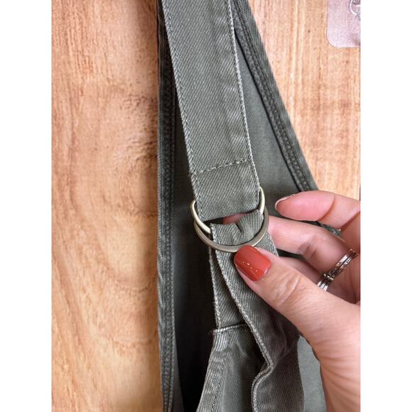 We The Free Oversized Jude Denim Overalls Olive Green Size XS - Picture 5 of 9